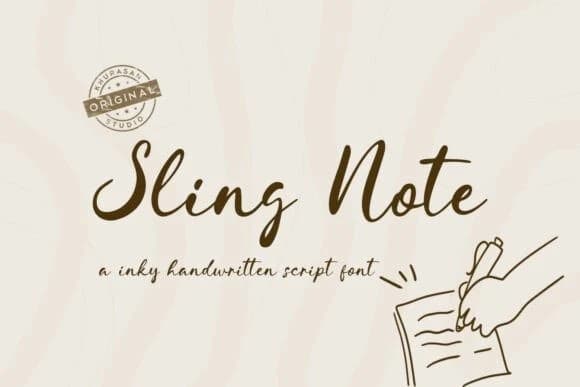 Sling Note Font – Handwritten creative asset