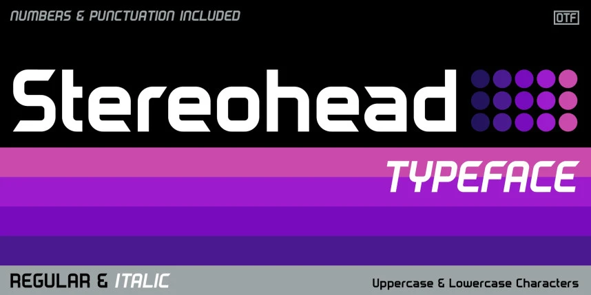 Stereohead Font – Display creative asset