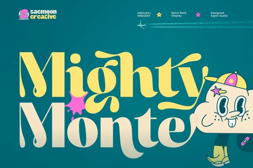 Mighty Monte Font – Display creative asset