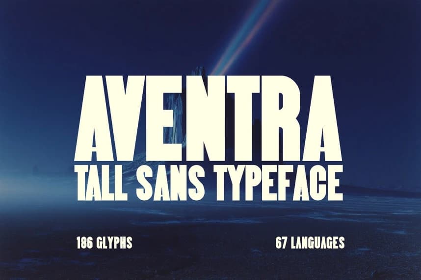 Aventra Font – Display creative asset