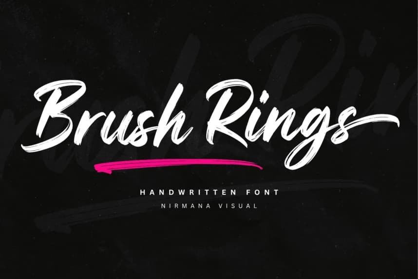 Brush Rings Font – Script creative asset
