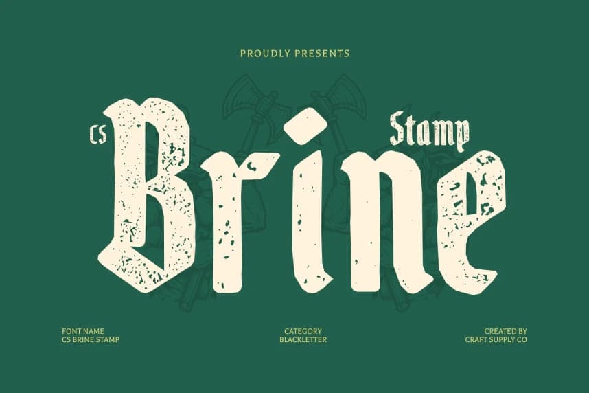 CS Brine Stamp Font – Display creative asset