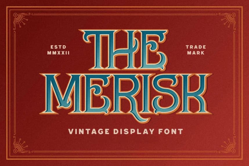 Merisk Font – Display creative asset