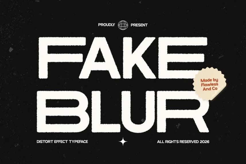 Fake Blur Font – Display creative asset
