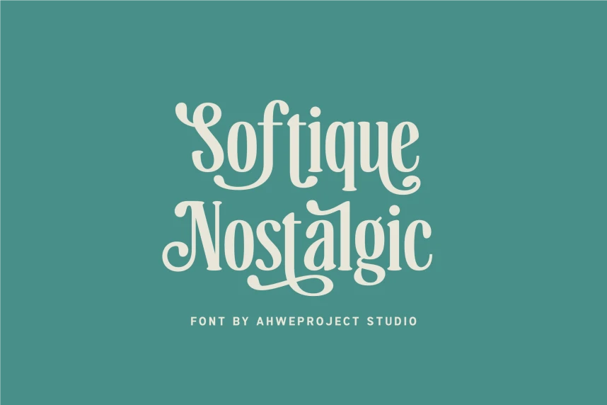 Softique Nostalgic Font – Display creative asset