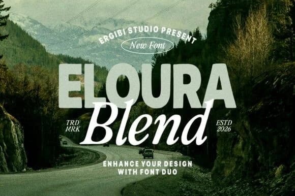 Eloura Blend Font – Display creative asset
