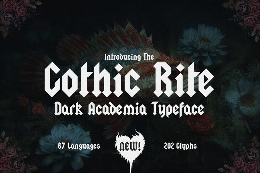 The Gothic Rite Font – Display creative asset