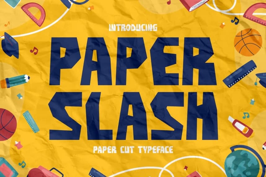 Paper Slash Font – Display creative asset