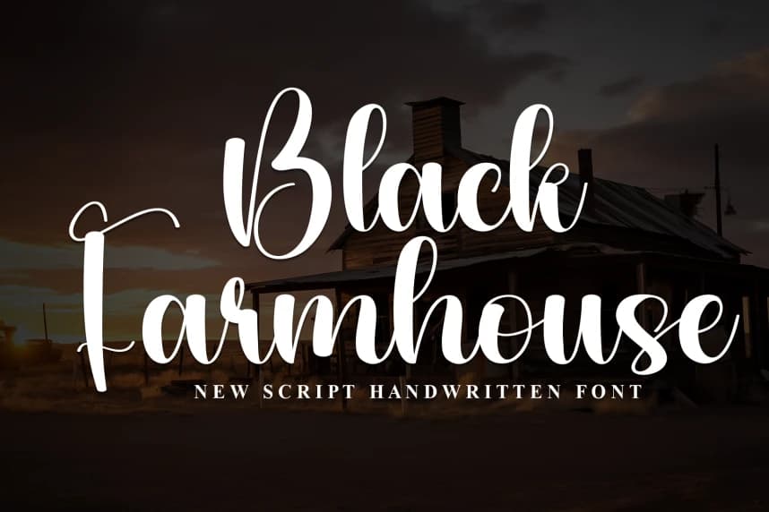 Black Farmhouse – Casual Handwritten Script Font – Handwritten creative asset