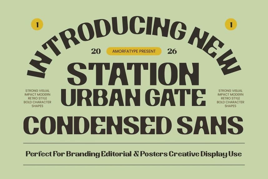 Station Urban Gate Font – Display creative asset