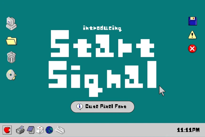 Start Signal Font – Display creative asset