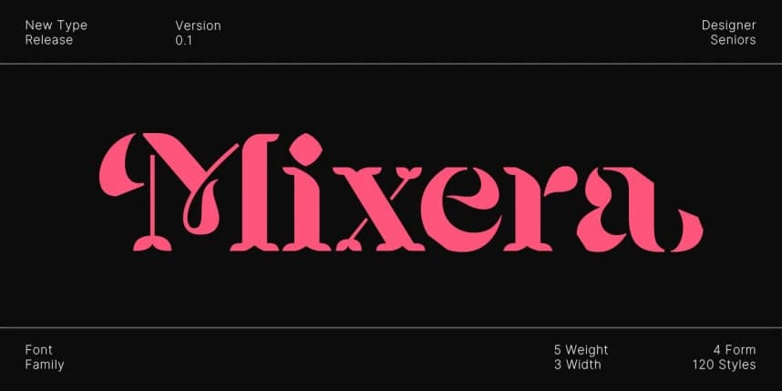Mixera Font Family – Display creative asset
