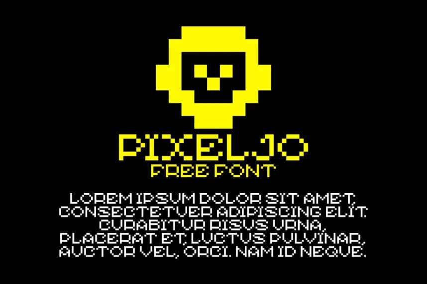 Pixeljo Font – Display creative asset