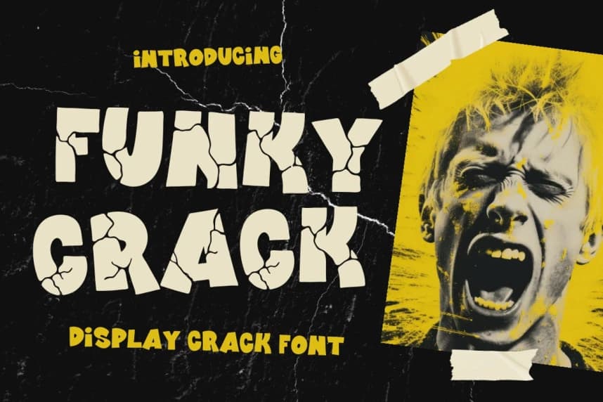 Funky Crack Font – Display creative asset