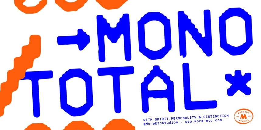Mono Total Font – Display creative asset