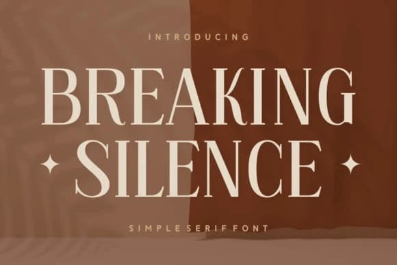 Breaking Silence Font – Serif creative asset