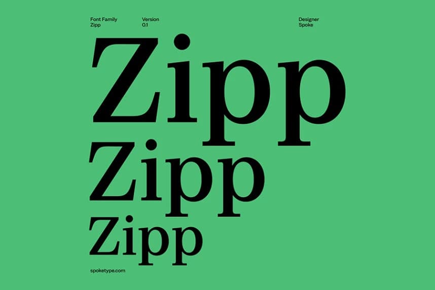 Zipp Font Family – Serif creative asset