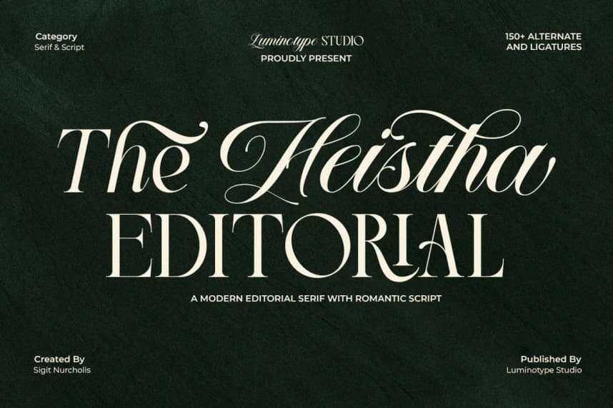 LT The Heistha Editorial Font Duo – Script creative asset