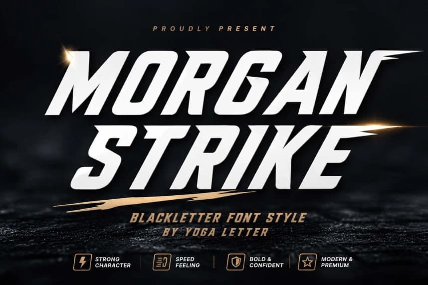 Morgan Strike Font – Display creative asset