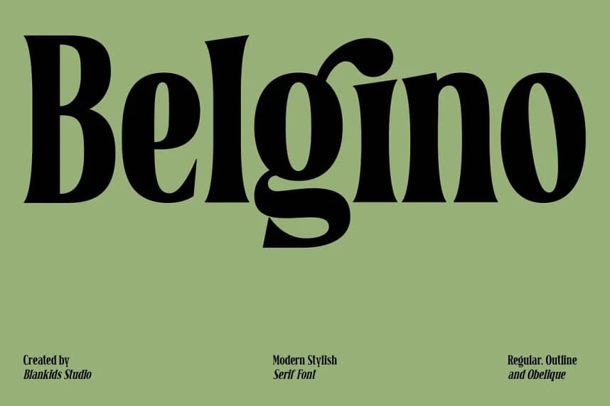Belgino Font – Serif creative asset
