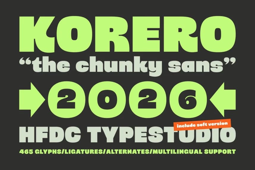 Korero Font – Display creative asset