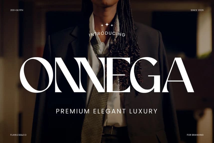 Onnega Font – Display creative asset