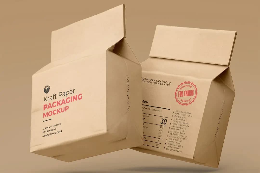 Craft Paper Box Mockup Free PSD – Mockups creative asset