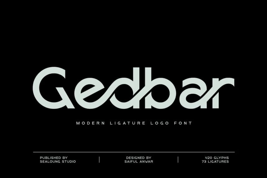 Gedbar Font – Sans Serif creative asset