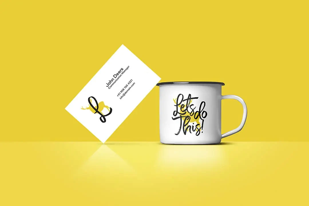 Coffee Cup Business Card Mockup Free PSD – Mockups creative asset