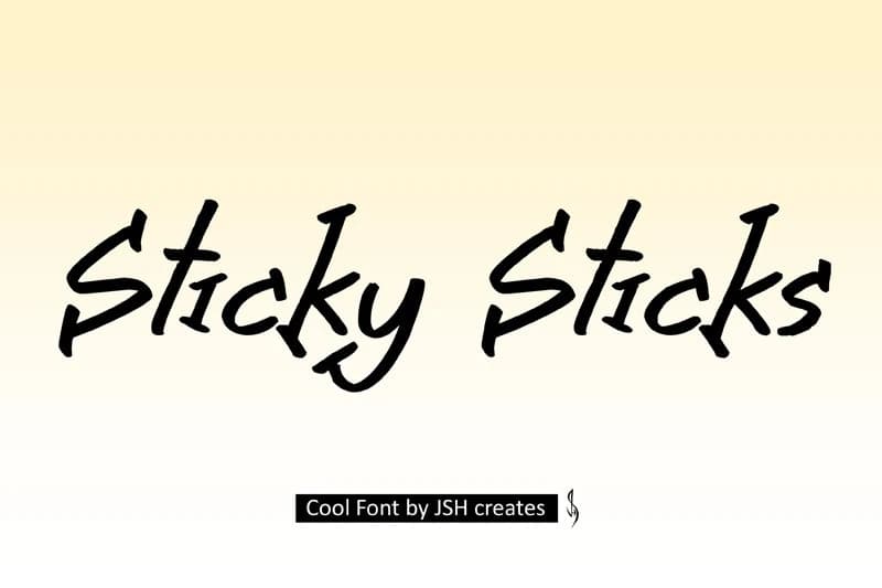 Sticky Sticks Font – Display creative asset