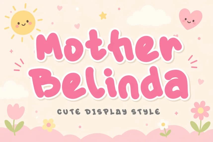 Mother Belinda Font – Display creative asset