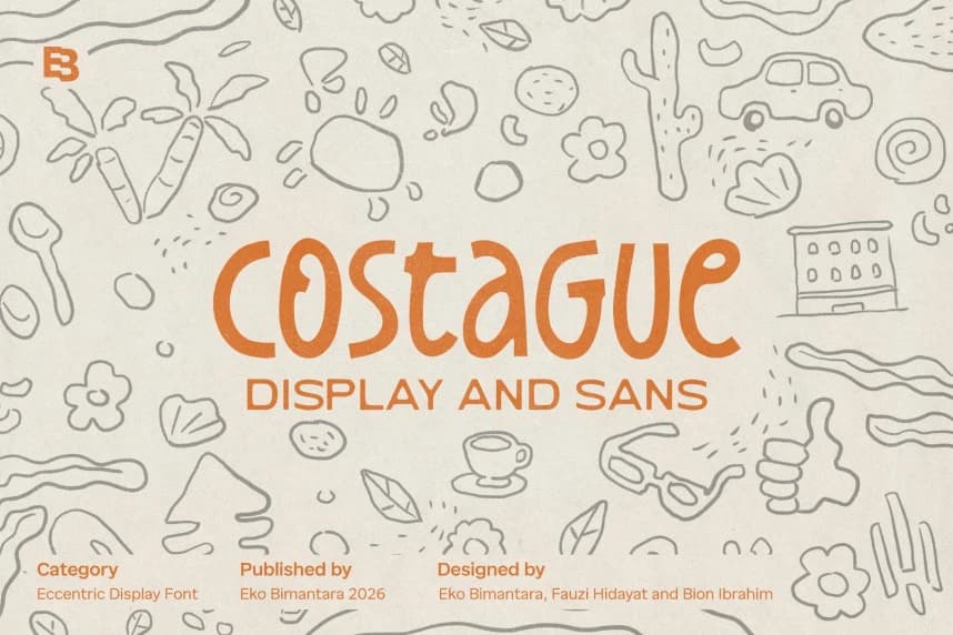 Costague Font – Display creative asset
