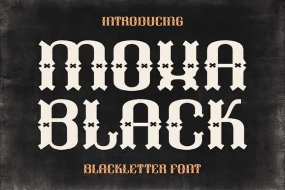 Moxa Black Font – Display creative asset