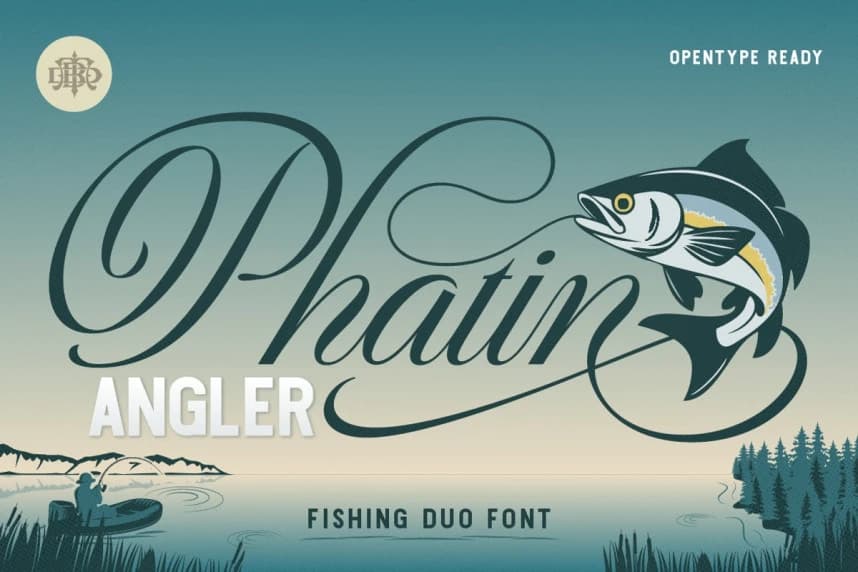 Phatin Angler Font – Display creative asset