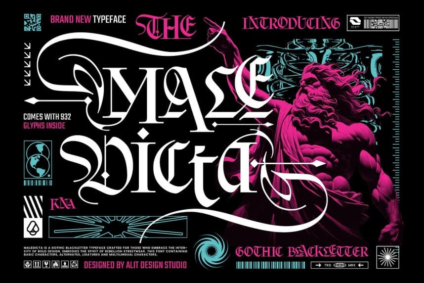 Maledicta Font – Display creative asset