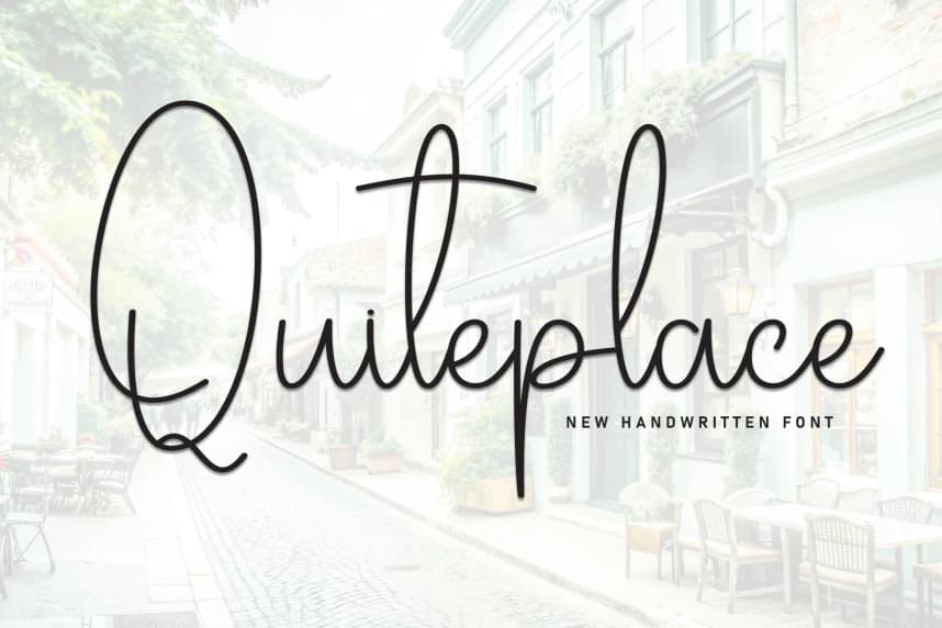 Quiteplace – Casual Handwritten Font – Handwritten creative asset