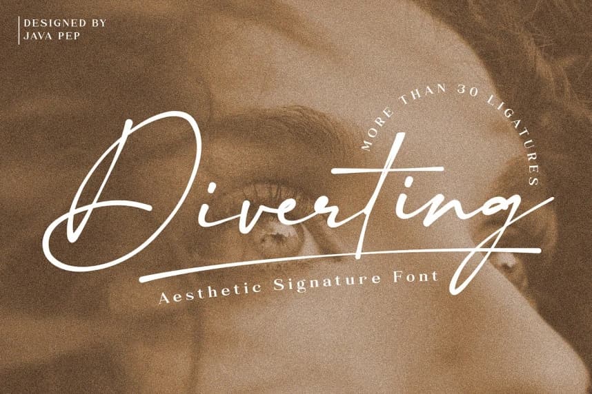 Diverting Script Font – Handwritten creative asset