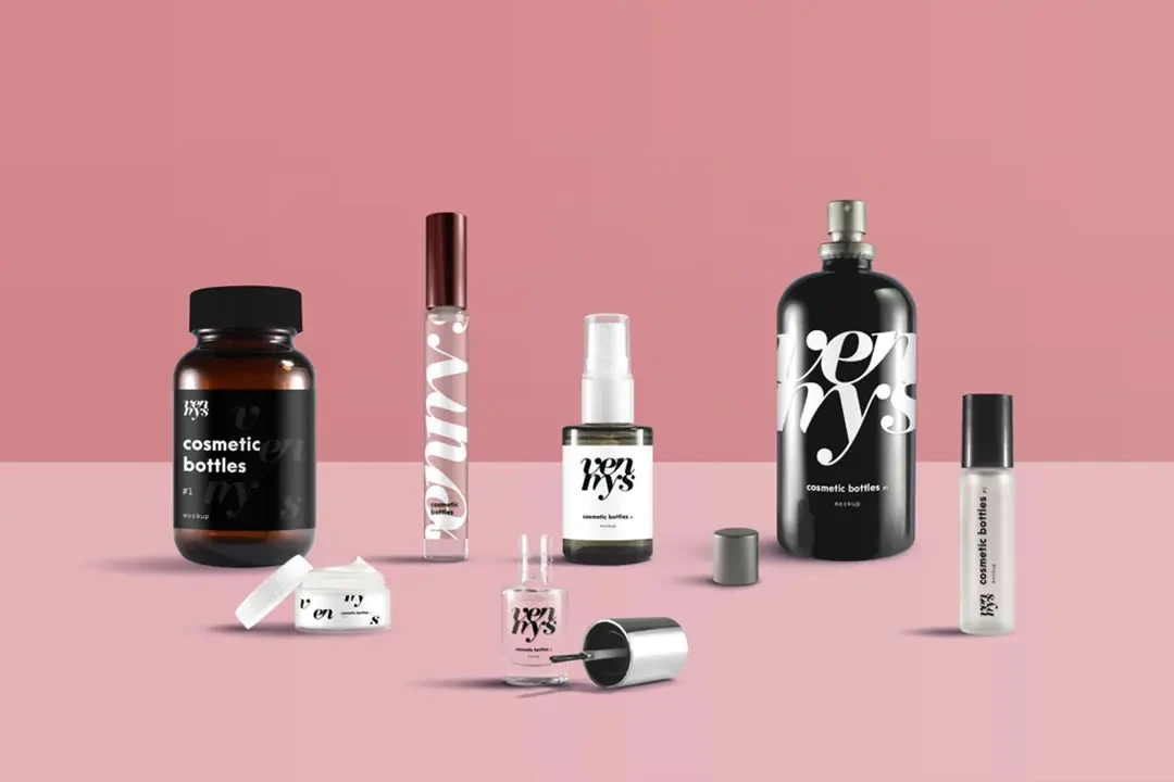Cosmetic Bottles Free PSD – Mockups creative asset