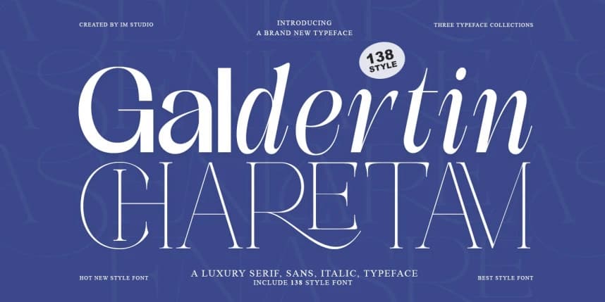 Galdertin Charetam Font – Serif creative asset