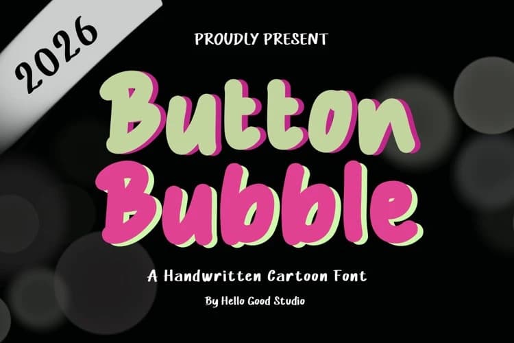 Button Bubble Font – Display creative asset