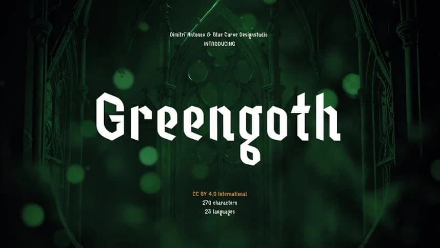 Greengoth Font – Display creative asset