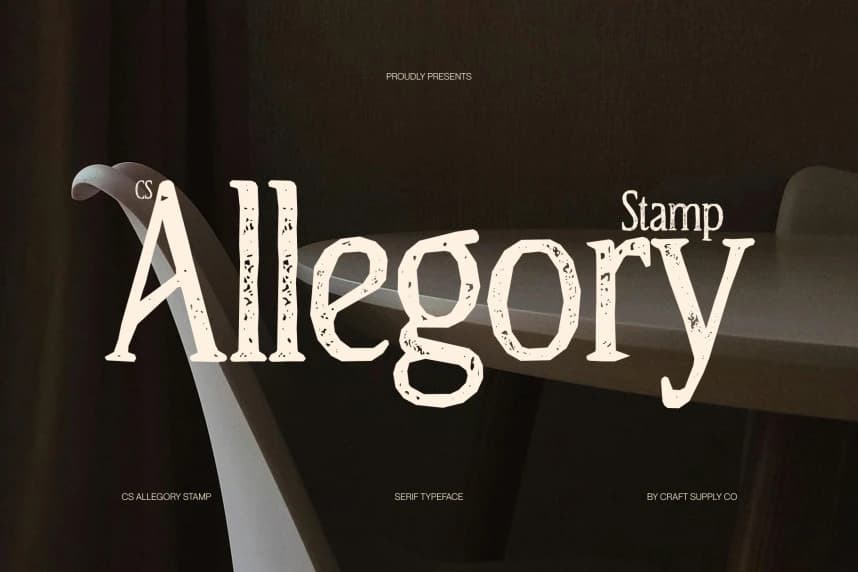 CS Allegory Stamp Font – Serif creative asset