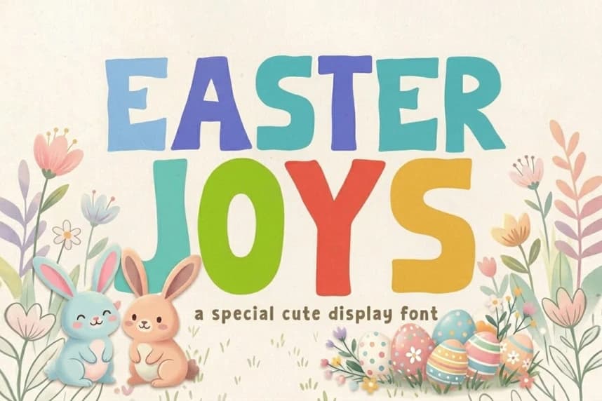 Easter Joys Font – Display creative asset