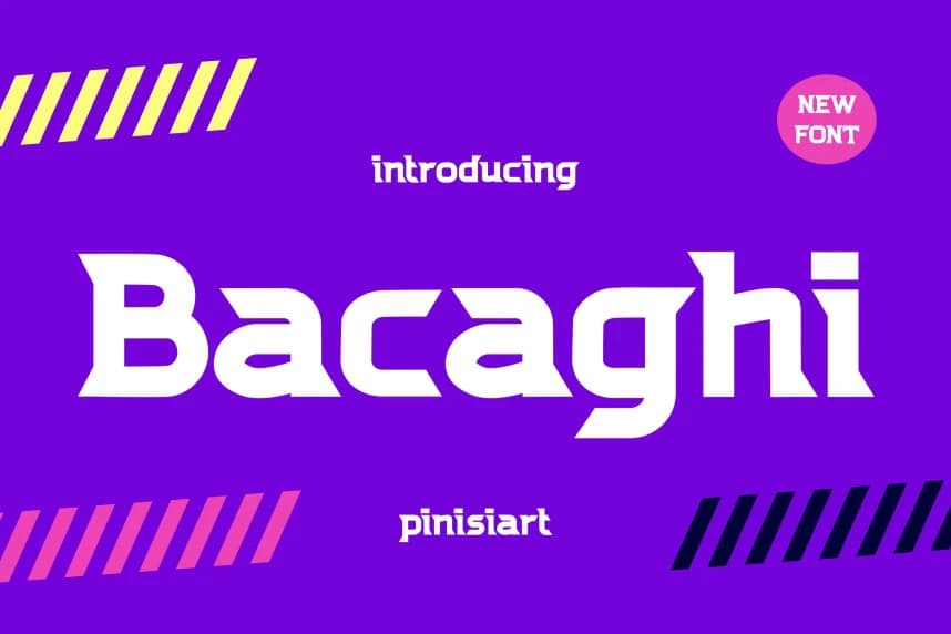 Bacaghi Font – Display creative asset