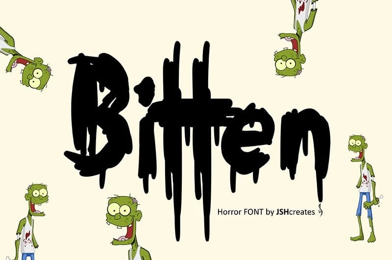 Bitten Horror Font – Display creative asset