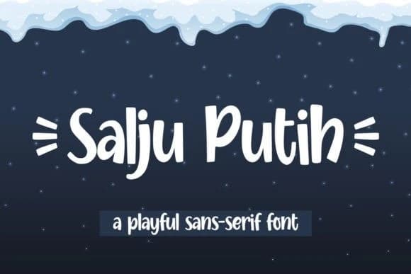 Salju Putih Font – Display creative asset