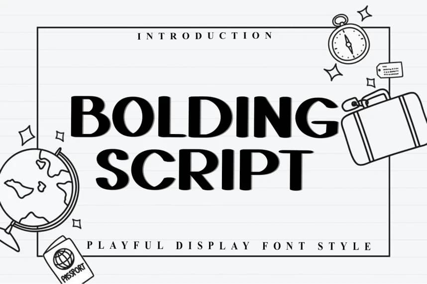 Bolding Script Font – Display creative asset