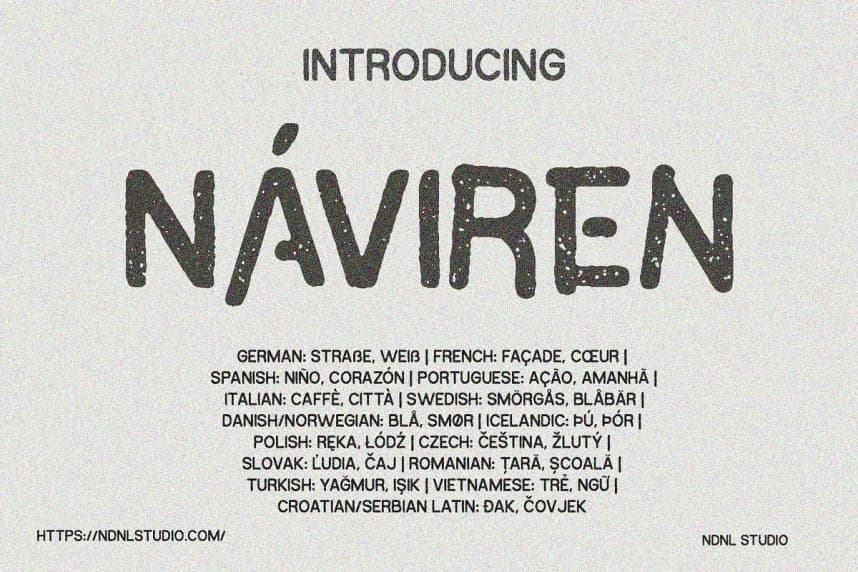 Naviren Display Font – Display creative asset
