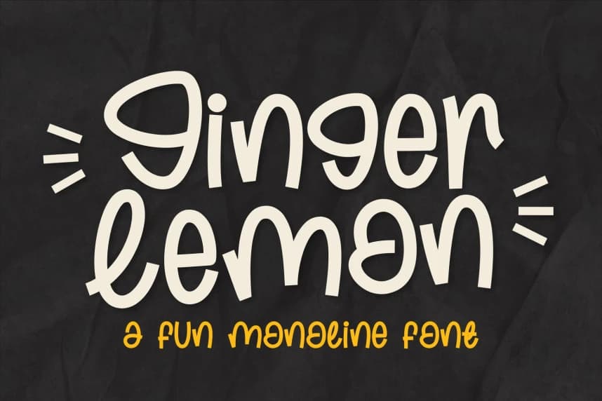 Ginger Lemon Font – Display creative asset