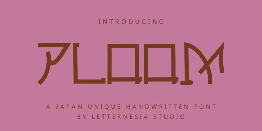 Ploom Font – Display creative asset